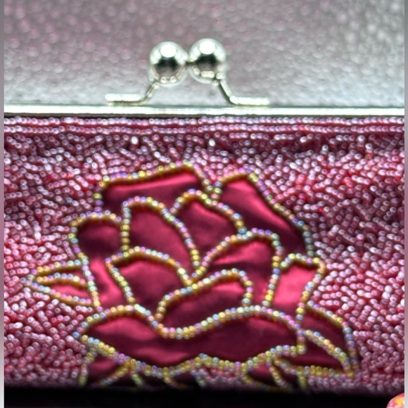 New Vintage style beaded clutch bag - Picture 2 of 5
